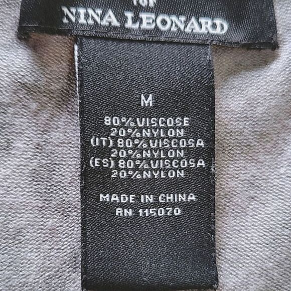 Nina Leonard grey cheetah print soft ribbed cardigan Size M - Picture 6 of 14